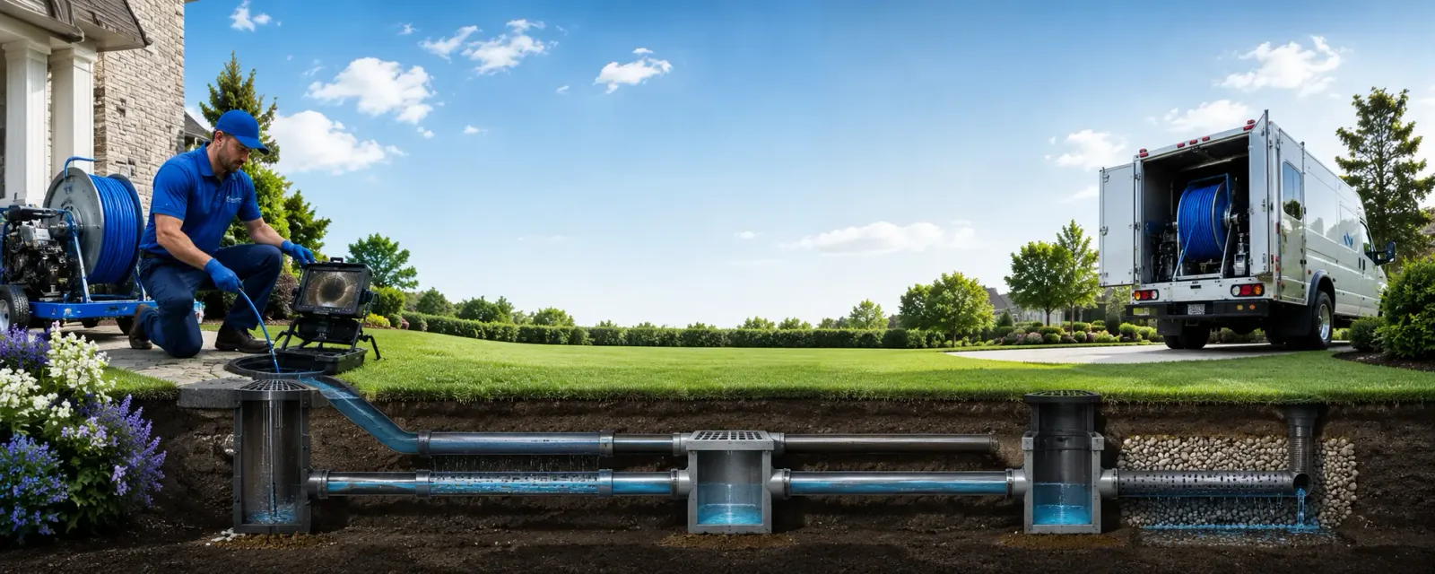 Outdoor drain cleaning information for Clinton, UT